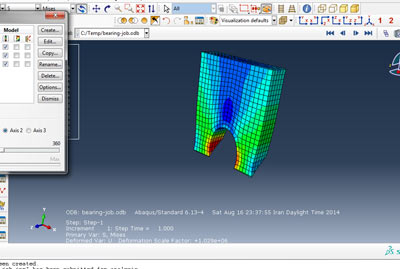 آموزش شبیه سازی فشار غیر یکنواخت روی یاتاقان در نرم افزار آباکوس abaqus